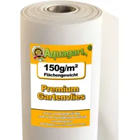 Aquagart Gartenvlies Unkrautvlies 100m2 150g/m2 1m breit weiß