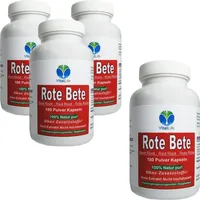 VitalLife Rote Beete Bete Beetroot 180 Wurzelpulver Kapseln. Reich