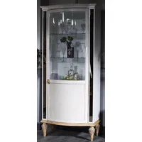 Casa Padrino Luxus Barock Vitrine Weiß / Gold 80