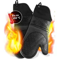 AVANA Ofenhandschuhe Silikon 350°C schwarz