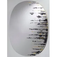 Casa Padrino Designer Wandspiegel Schwarz / Gold 76 x