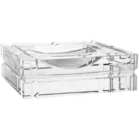 Casa Padrino Designer Kristallglas Aschenbecher 21 x 21 x