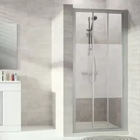 Hüppe Alpha 2 Gleittür, 2-teilig, mit festem Segment, 750x2000mm,