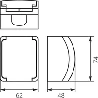 Doktorvolt Aufputzsteckdosen IP44 Schuko Steckdose Schukodose + Klappdeckel 181-01-DRV