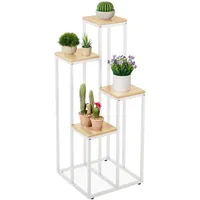 Relaxdays Blumentreppe mit 4 Ablagen 100 x 40 x