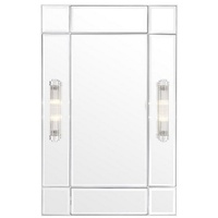 Casa Padrino Luxus Wandspiegel mit Licht Silber 90 x