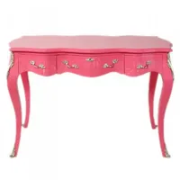 Casa Padrino Barock Schreibtisch Sekretär / Konsole Pink 120