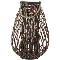 Beliani Laterne Holz 40x60x40 cm 1 x braun