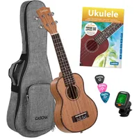 Cascha 2027 Premium Mahagoni Sopran Ukulele Bundle