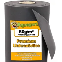 Aquagart 280m2 Gartenvlies Unkrautvlies Mulchvlies Vlies 60g 1,6m breit