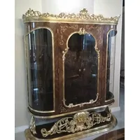 Casa Padrino Luxus Barock Vitrine Braun / Antik Gold