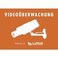 Lupus Electronics 10862 Überwachungskamerazubehör Aufkleber: "Achtung Videoüberwachung", Netzwerk Zubehör