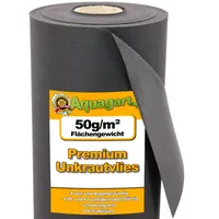 Aquagart 64m2 Gartenvlies Unkrautvlies Mulchvlies Vlies 50g 1,6m breit
