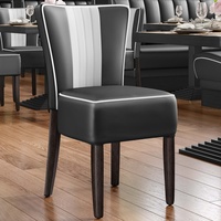 GGM Möbel 2er-Set Dinerstuhl | Leder | Schwarz |