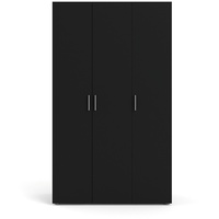 VCM ebuy24 Kleiderschrank mit 3 Türen, mattschwarz.