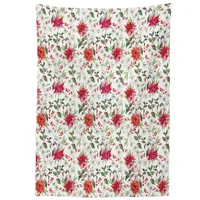 ABAKUHAUS Aquarell Tischdecke, Poinsettia Rowan, Pflegeleicht Waschbar Schmutzabweisend und