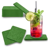 WORTEK Filzuntersetzer eckig für Gläser – 8er Set Glasuntersetzer