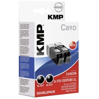KMP C89D kompatibel zu Canon PGI-550BK XL schwarz 2er