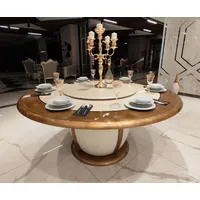 Casa Padrino Luxus Barock Esstisch Cremefarben / Gold -