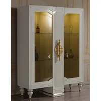 Casa Padrino Luxus Barock Vitrine Weiß / Gold 125