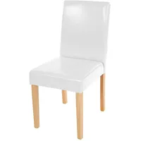 MCW Esszimmerstuhl Littau, Küchenstuhl Stuhl, Kunstleder ~ weiß, helle