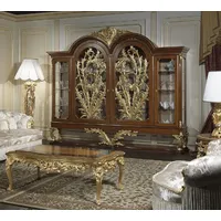 Casa Padrino Luxus Barock Vitrine Braun / Gold 308