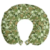 ABAKUHAUS Camo Reisekissen Nackenstütze, Flüchtiger Spuk Tarnung, Schaumstoff Reiseartikel