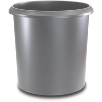 Laufer Läufer 26503 Papierkorb Allrounder 18 Liter, grau, rund,