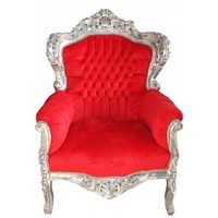 Casa Padrino Barocksessel King Polyester 85 x 120 x