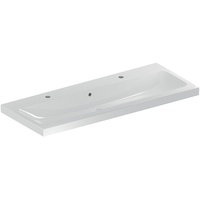 Geberit iCon Light Waschtisch 120cm, zwei Hahnlöcher, mit Überlauf,