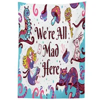 ABAKUHAUS Fantasie Tischdecke, Alice im Wunderland, Pflegeleicht mit Modernster