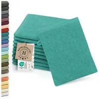 ZOLLNER Waschhandschuh,, türkis Textil, 16x21 cm, Oeko-Tex® Standard 100,