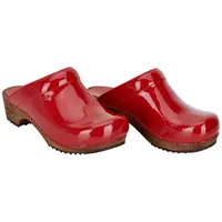 Sanita Wood-Classic Pat. Open Clog Red Gr.38 | Rot