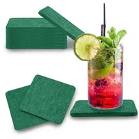 WORTEK Filzuntersetzer eckig für Gläser – 8er Set Glasuntersetzer