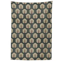 ABAKUHAUS Floral Tischdecke, Art Nouveau Mohnblumen, Personalisierter Druck mit