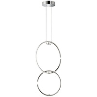 WOFI Pendellampe LED Hängeleuchte Esstischlampe Deckenlampe Wohnzimmer, Ring Design