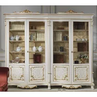 Casa Padrino Luxus Barock Vitrine Weiß / Gold 276