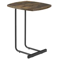 [en.casa] Beistelltisch, Kjellerup Wohnzimmertisch Abstelltisch Dunkler Holzton Sofatisch Telefontisch