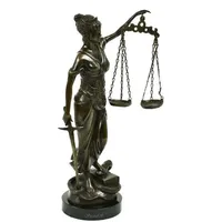 Casa Padrino Luxus Dekofigur Justitia Antik Bronzefarben / Schwarz