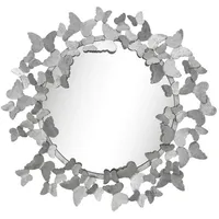 KUNSTLOFT Wandspiegel, Silber, Metall, 63x63x4 cm, Spiegel, Wandspiegel