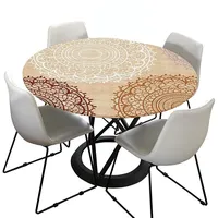 Morbuy Tischdecke Outdoor Rund 100 cm, Elastisch Rund Abwaschbar
