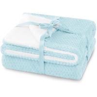 AmeliaHome Kuscheldecke 70x150 cm zarte Steppung Sherpa Lammfelloptik Wohndecke