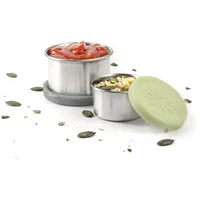 Lekkabox Dipper, 2er Set (Stone) - auslaufsichere Mini Saucen