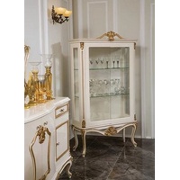 Casa Padrino Luxus Barock Vitrine Weiß / Gold 107