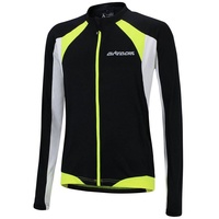 Airtracks Herren Fahrradtrikot Langarm Pro T Schwarz-Weiß schwarz L