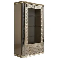 Casa Padrino Luxus Art Deco Vitrine Beige / Gold