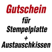 Trodat Gutschein für Stempelplatte für trodat 4907 mit Logo