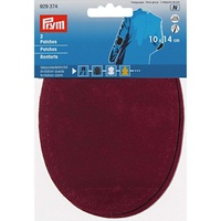 Prym Wildlederimitat zum Aufbügeln/Aufnähen 14x10cm dunkelrot, Wildleder Leder, rot,