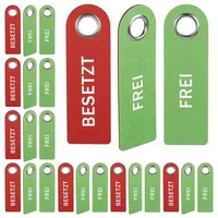 Relaxdays 24 x Türschild Besetzt Frei, Weiß,Grün,Rot