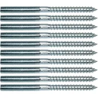 Hausmarke Stockschrauben verzinkt, M8 x 80 mm 10er Pack